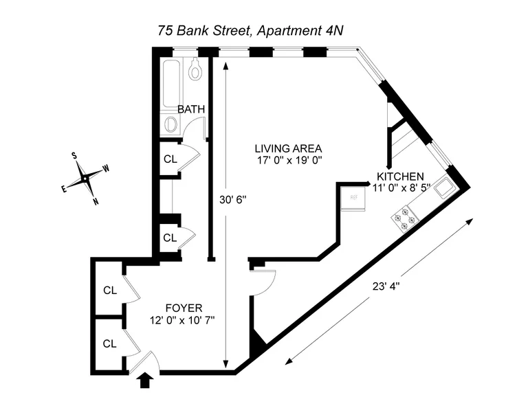 75 Bank Street, 4N | floorplan | View 7