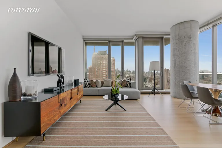 New York City Real Estate | View 56 Leonard Street, 25A EAST | Huge concrete columns in rooms
        
 | View 5