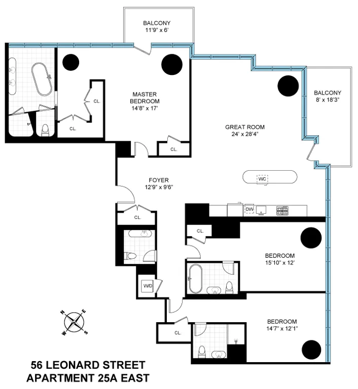 56 Leonard Street, 25A EAST | floorplan | View 11