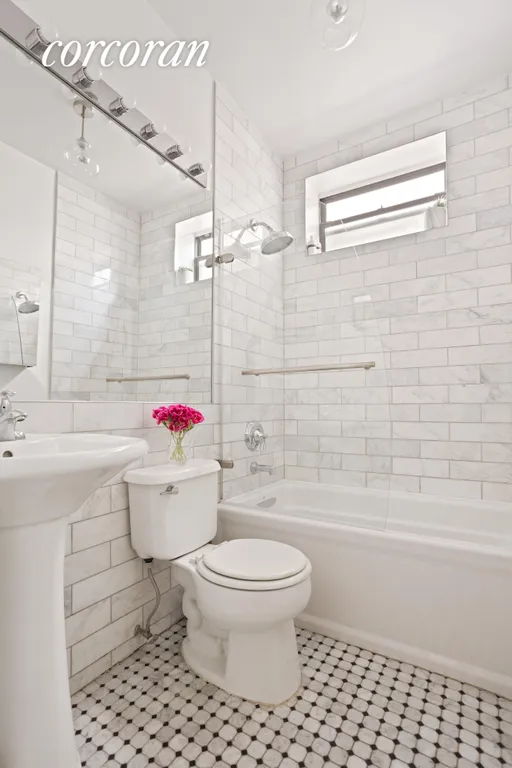 New York City Real Estate | View 184 East 2nd Street, 3G | new marble bath | View 5