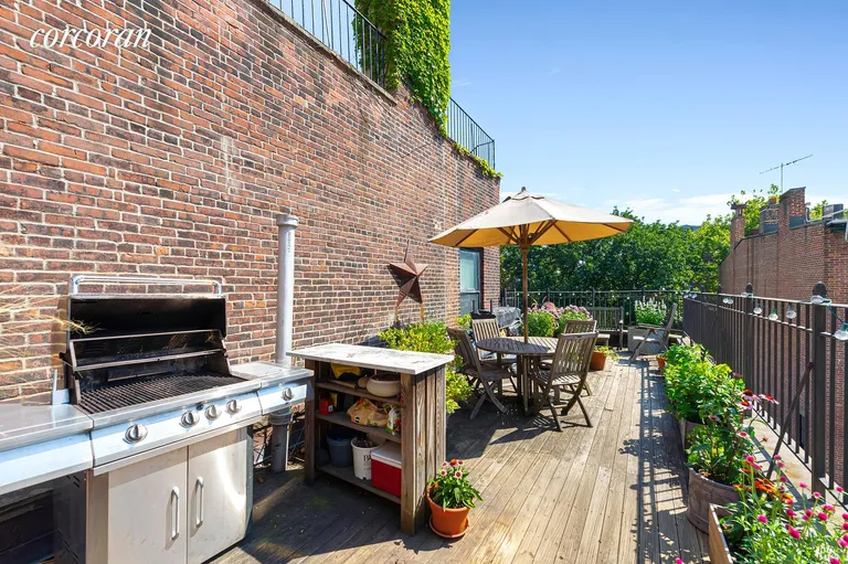 New York City Real Estate | View 30 Remsen Street, 3b | Private terrace with Grill! 
facing south  | View 7