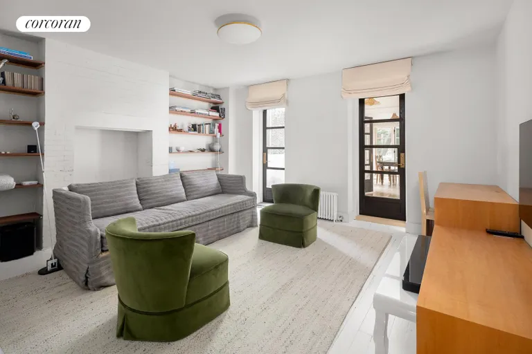 New York City Real Estate | View 331 Washington Avenue | Garden living room with adjacent kitchenette | View 17