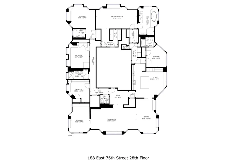 188 East 76th Street, 28FL | floorplan | View 31