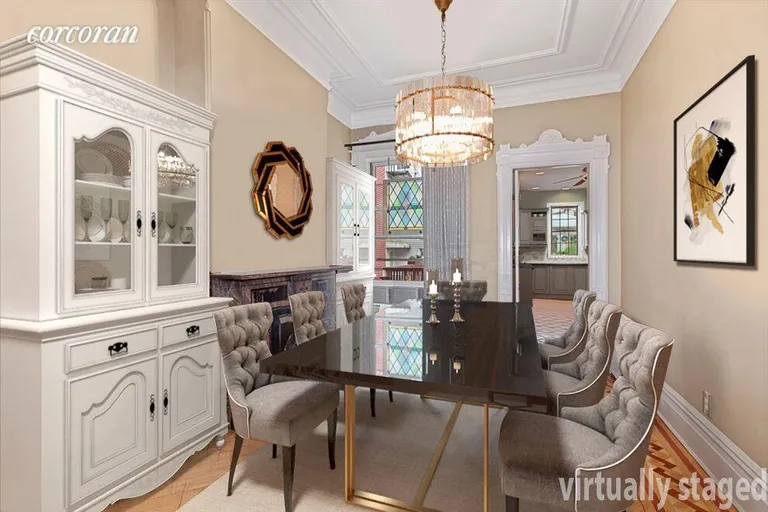 New York City Real Estate | View 1097 Lorimer Street | Virtually Staged Dining Room | View 13