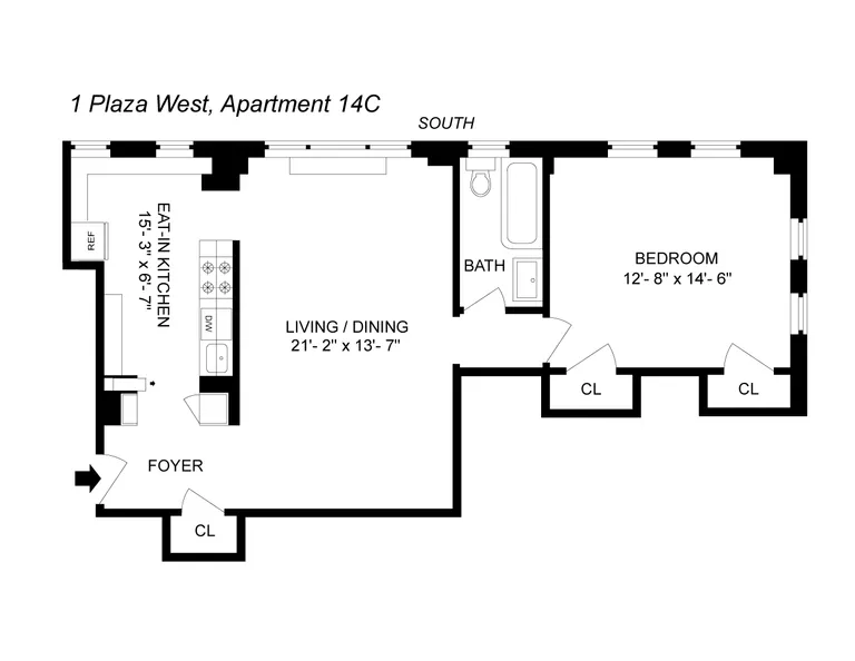 1 Plaza Street West, 14C | floorplan | View 13
