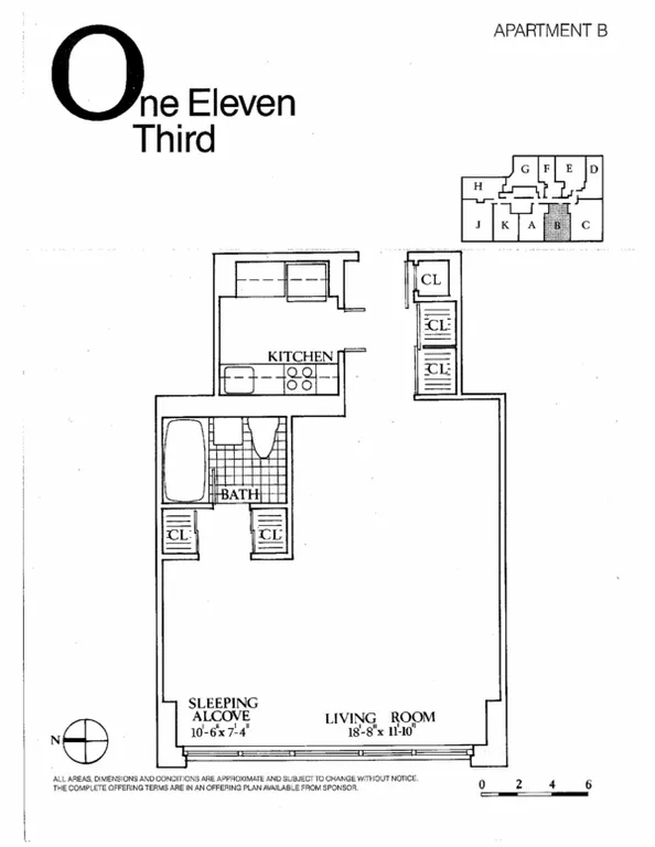 111 Third Avenue, 6-B | floorplan | View 6