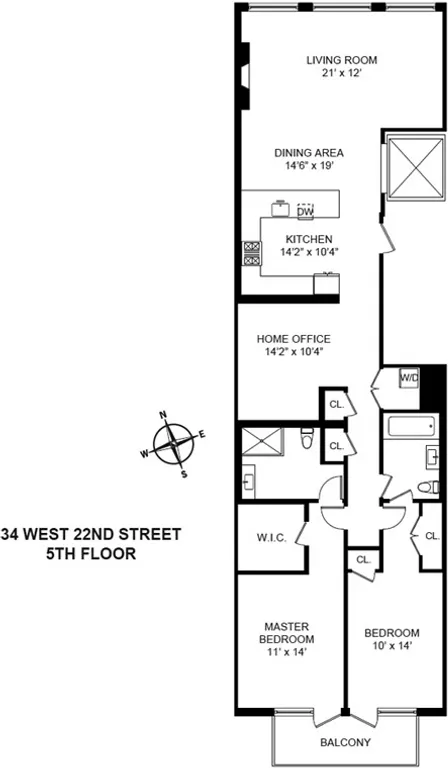 34 West 22nd Street, 5th Fl | floorplan | View 6