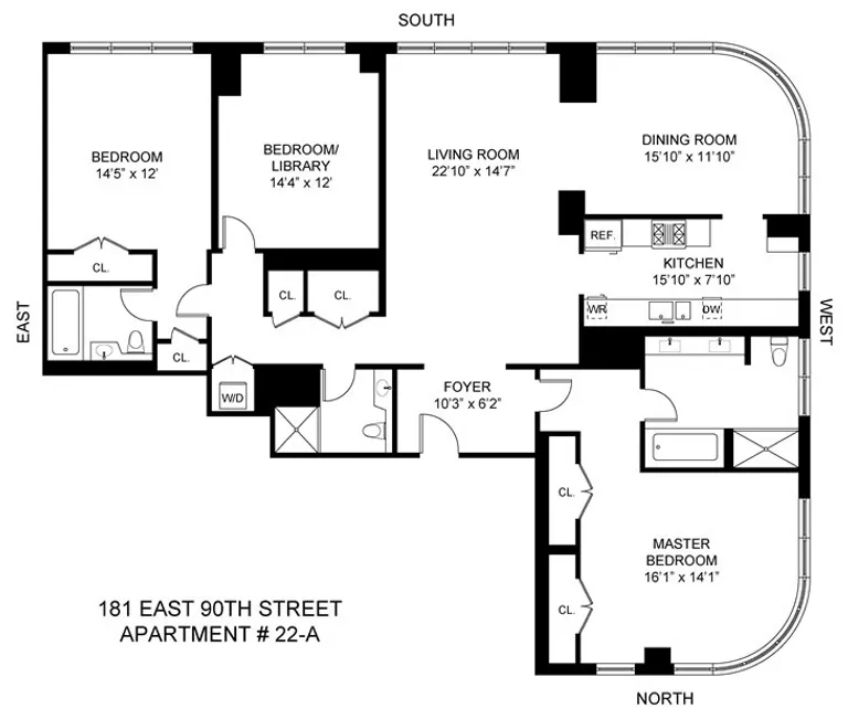 181 East 90th Street, 22A | floorplan | View 11