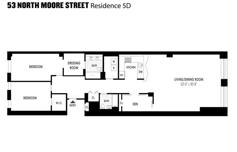 53 North Moore Street, 5D | floorplan | View 9