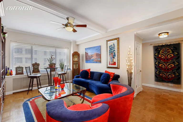 New York City Real Estate | View 45 East End Avenue, 15J | Living Room and Entrance Foyer | View 3