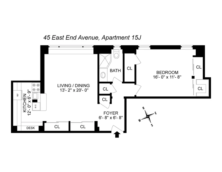 45 East End Avenue, 15J | floorplan | View 8