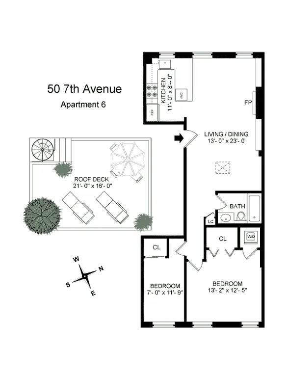 50 7th Avenue, 6 | floorplan | View 12