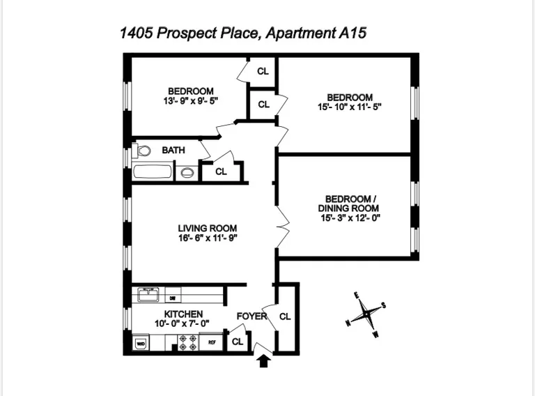 1405 Prospect Place, A15 | floorplan | View 7