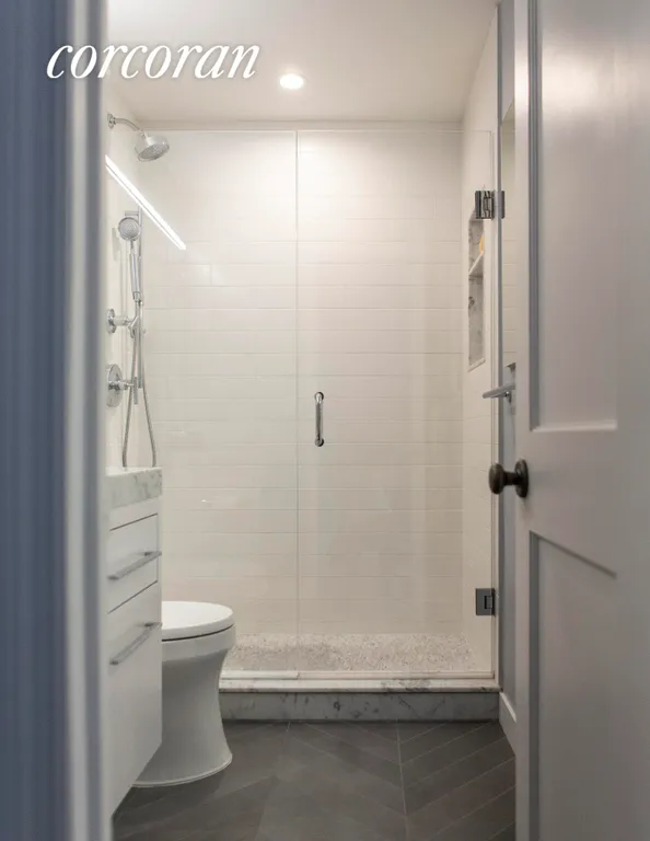 New York City Real Estate | View 12 Cheever Place, 2 | Stall shower with 2 shower heads | View 8