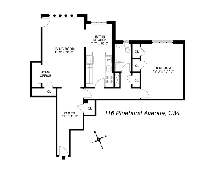 116 Pinehurst Avenue, C34 | floorplan | View 7