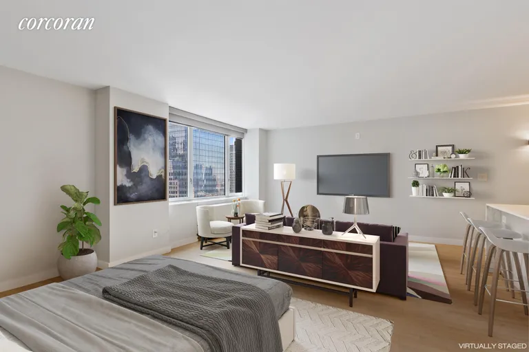 New York City Real Estate | View 322 West 57th Street, 42Q | Virtually Staged | View 2