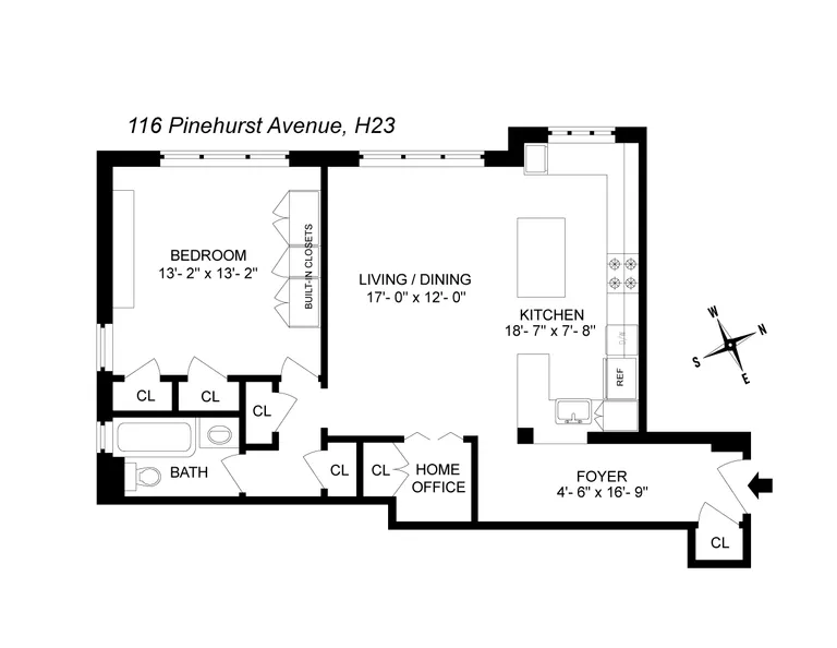 116 Pinehurst Avenue, H23 | floorplan | View 7