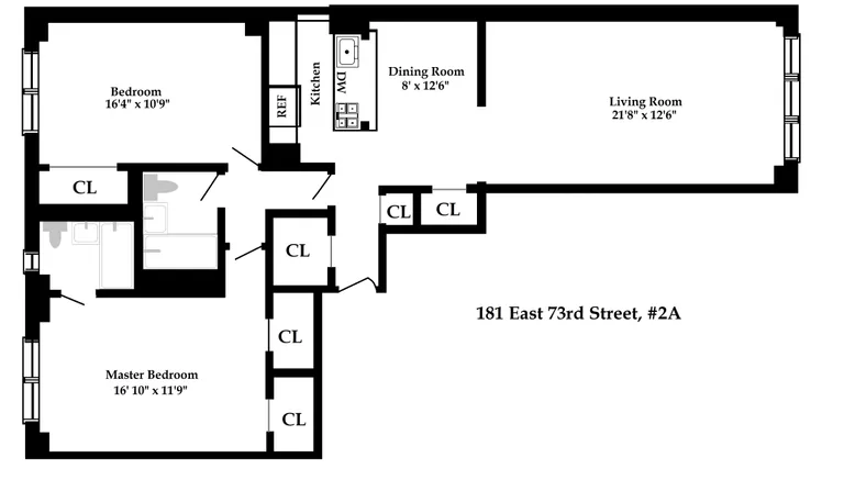 181 East 73rd Street, 2A | floorplan | View 10