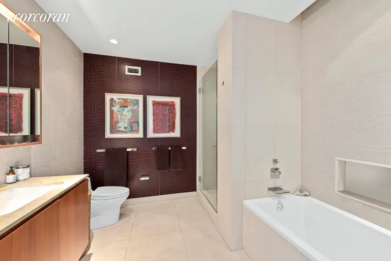 New York City Real Estate | View 555 West 59th Street, 28A | Bathroom | View 6
