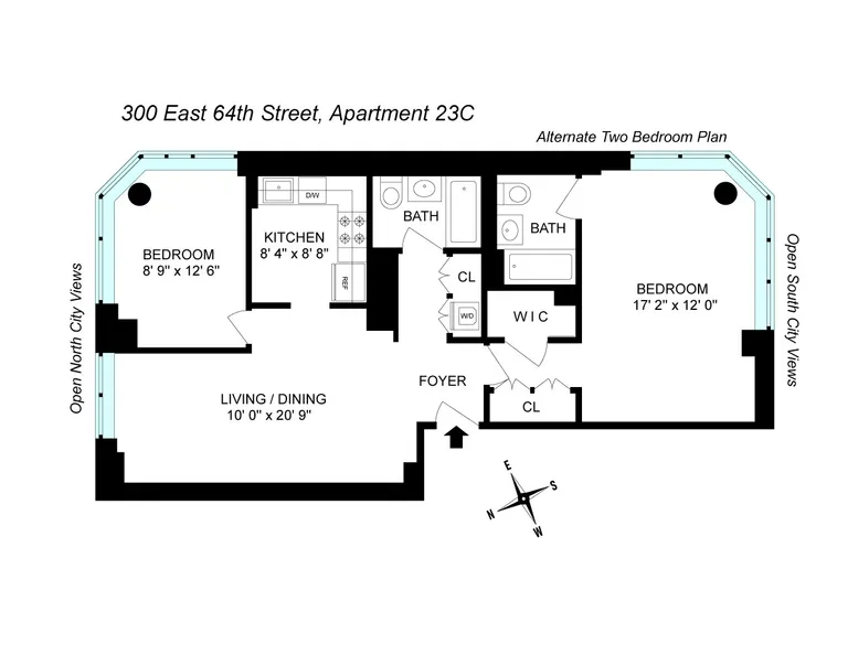 300 East 64th Street, 23C | floorplan | View 8