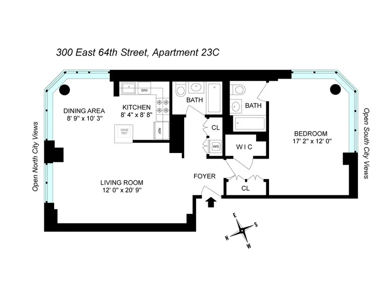 300 East 64th Street, 23C | floorplan | View 7