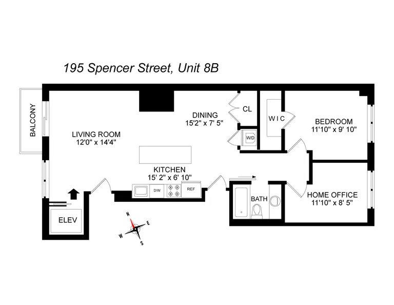 195 Spencer Street, 8B | floorplan | View 11
