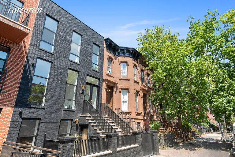 New York City Real Estate | View 407 Quincy Street | Black brick façade inspired by Amsterdam! | View 2