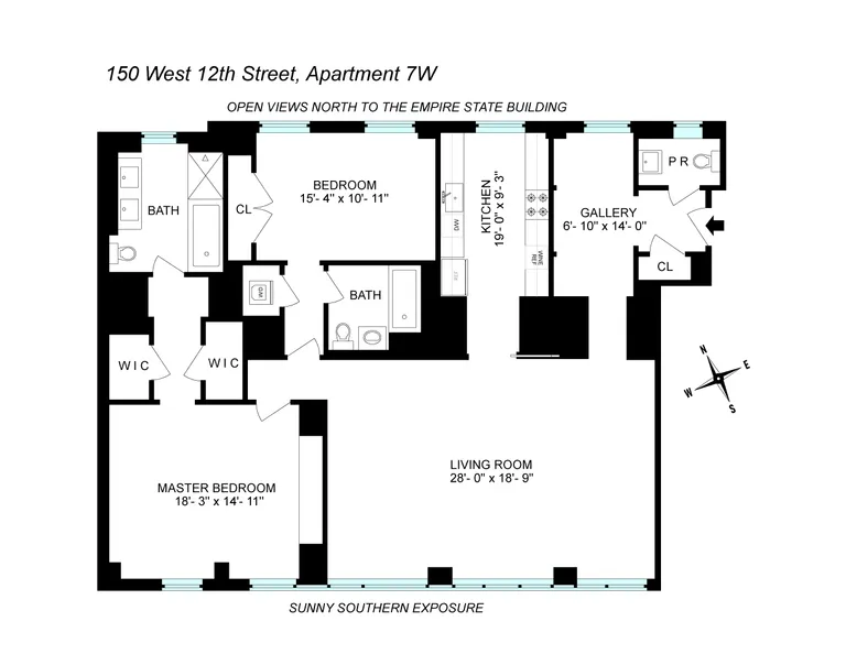 150 West 12th Street, 7 W | floorplan | View 14