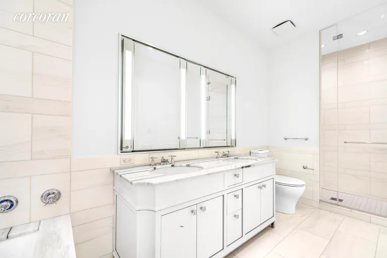 New York City Real Estate | View 30 Park Place, 60B | Master Bath | View 5