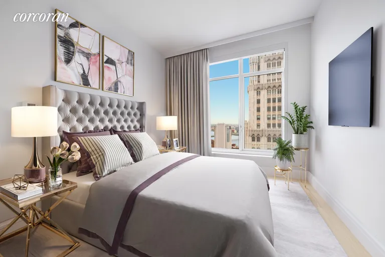 New York City Real Estate | View 30 Park Place, 60B | Secondary Bedroom | View 6