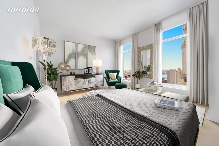 New York City Real Estate | View 30 Park Place, 60B | Master Bedroom | View 3