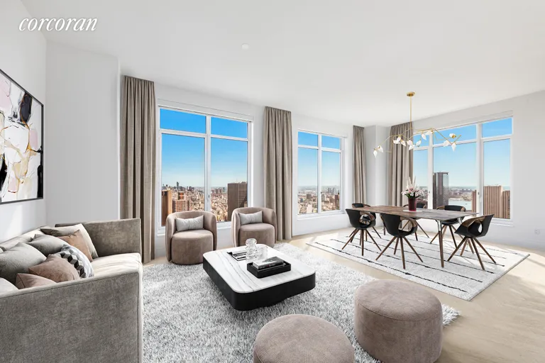 New York City Real Estate | View 30 Park Place, 60B | 3 Beds, 3 Baths | View 1
