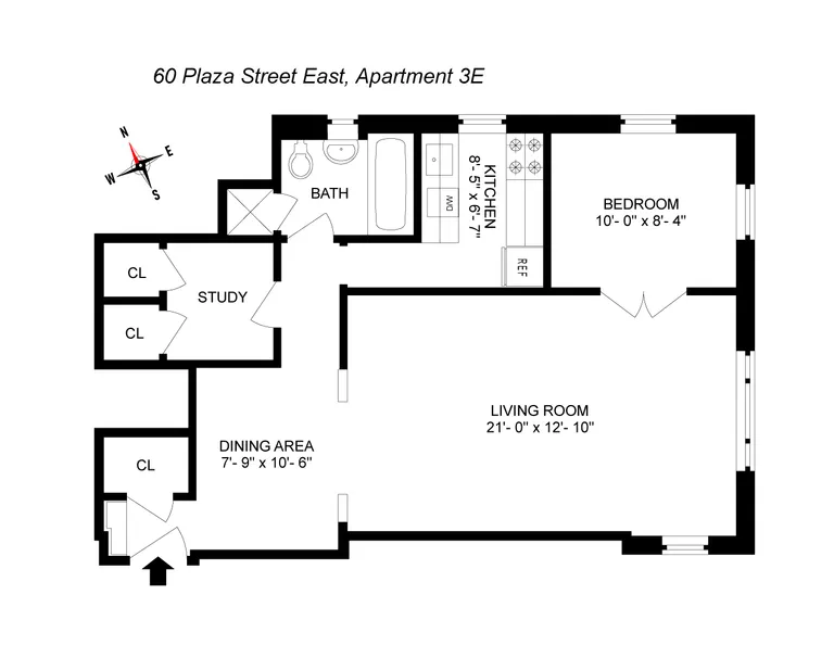 60 Plaza Street East, 3E | floorplan | View 9