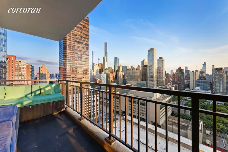 New York City Real Estate | View 142 West End Avenue, PH30PR | Terrace view with sweeping city views. | View 9