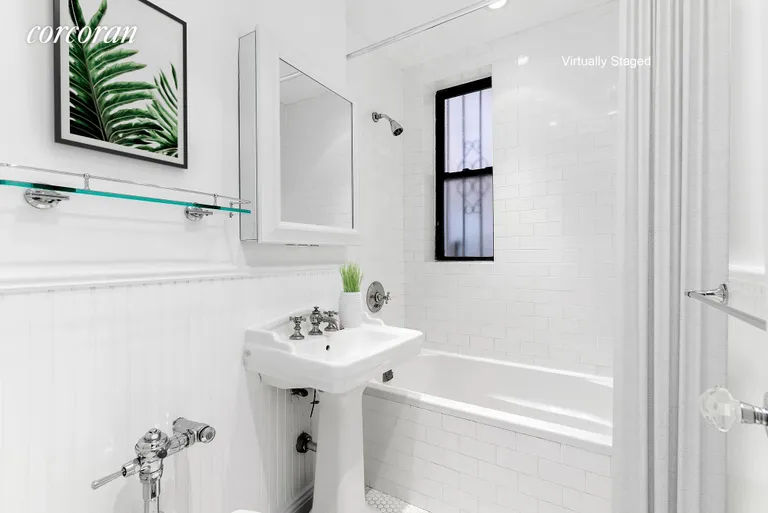 New York City Real Estate | View 30 East 9th Street, 2A | Windowed Bathroom. | View 6