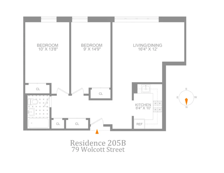 79 Wolcott Street, 205B | floorplan | View 13