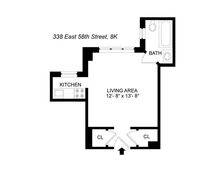 339 East 58th Street, 8K | floorplan | View 5