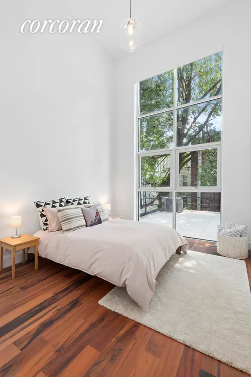 New York City Real Estate | View 84 Eagle Street, 2B | Pin drop quiet bedroom with double height ceilings | View 5