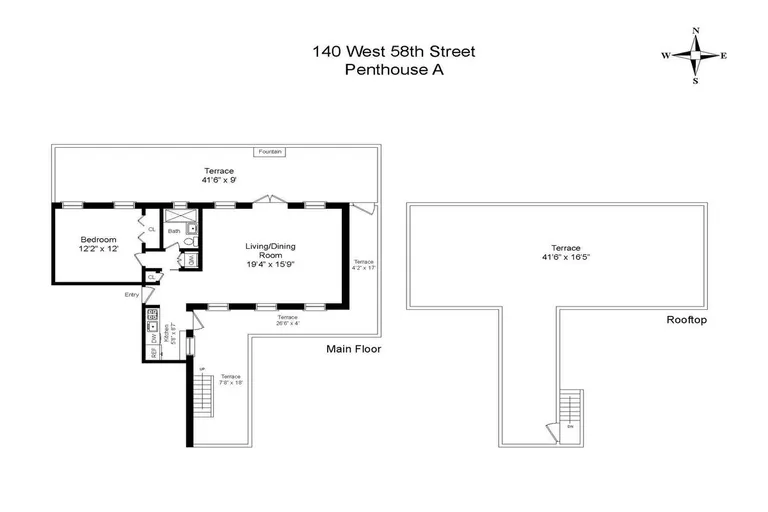 140 West 58th Street, PHA | floorplan | View 10