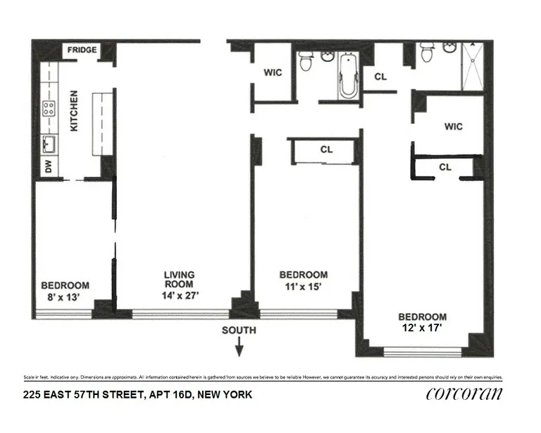 225 East 57th Street, 16D | floorplan | View 10