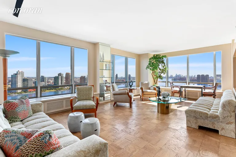 New York City Real Estate | View 870 United Nations Plaza, 30E | Living Room | View 3