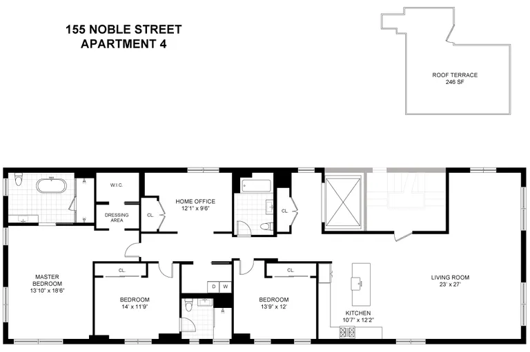 155 Noble Street, 4 | floorplan | View 19
