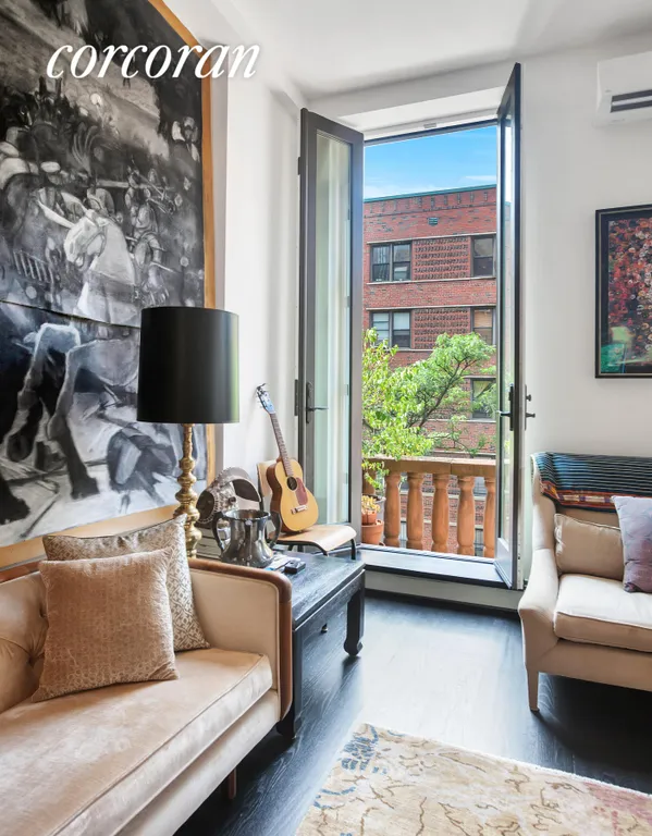 New York City Real Estate | View 307 East 12th Street, 2B | Private balcony accessed by french doors | View 4