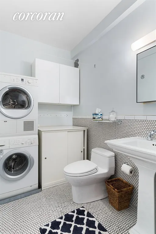 New York City Real Estate | View 230 Central Park West, 3G | Powder room with Washer Dryer | View 5