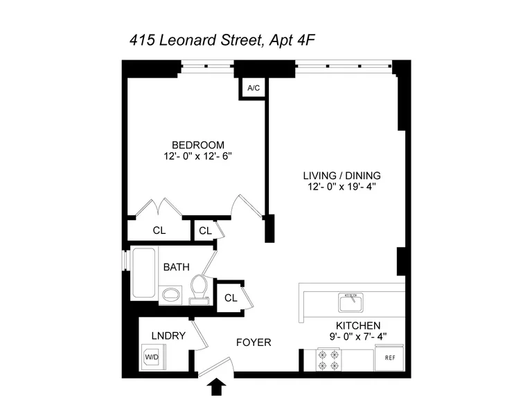 415 Leonard Street, 4F | floorplan | View 5