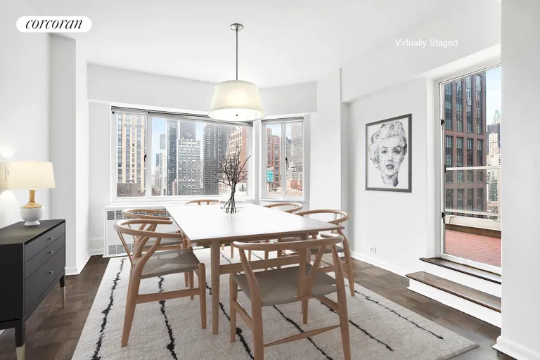New York City Real Estate | View 411 East 53rd Street, 20C | Dining area | View 3