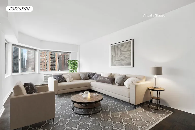 New York City Real Estate | View 411 East 53rd Street, 20C | Living room | View 2