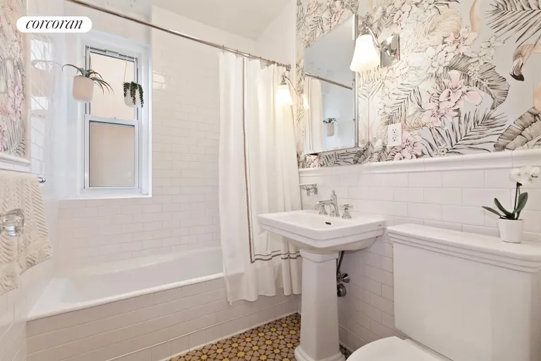 New York City Real Estate | View 1409 Albemarle Road, 2A | Renovated bathroom with  tub and shower | View 9