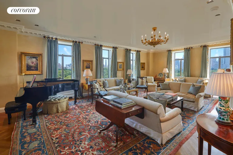 New York City Real Estate | View 211 Central Park West, MIDFLR | Living Room | View 2