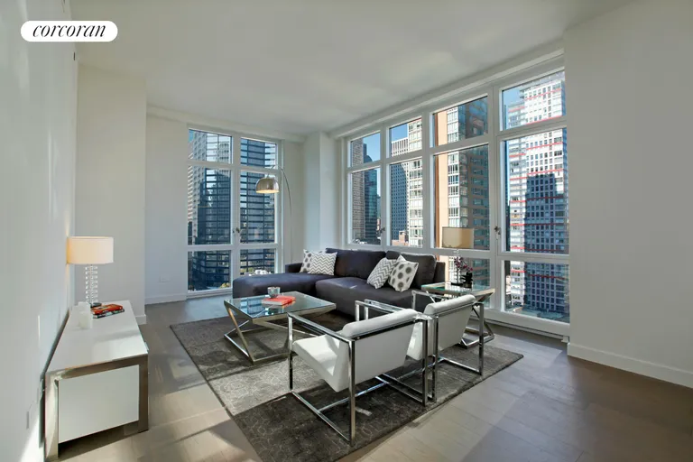 New York City Real Estate | View 305 East 51st Street, 16D | Corner Apartment with 10' high ceilings  | View 2